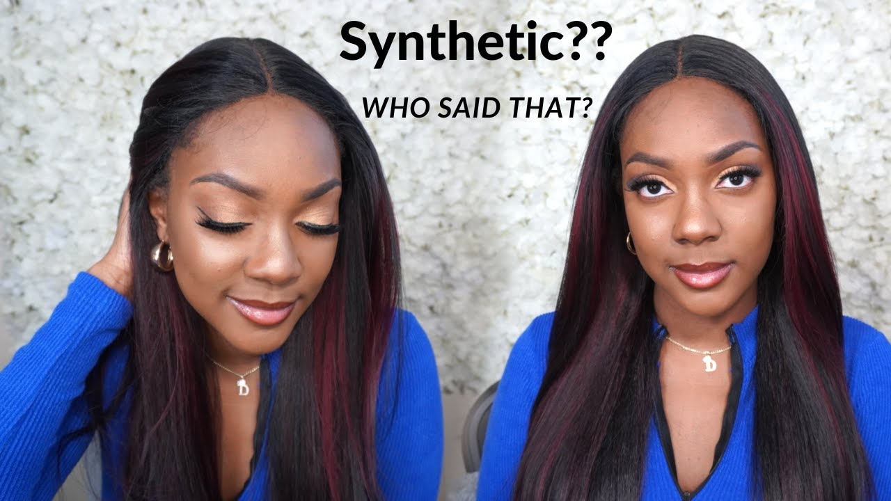 Synthetic??? Natural Looking Wig | Mane Concept Brown Sugar 4" HD Lace Front Wig First Day BSEV201
