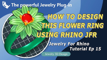 How to Design This Flower Ring with Rhino JFR | 3D Jewelry Design | Jewelry CAD | Matrix