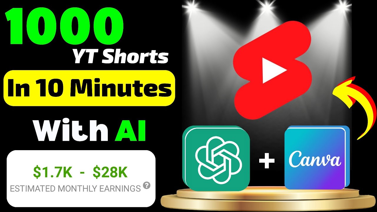Create 1000 YouTube Shorts In Just 10 Minutes with AI! (ChatGPT+Canva ...