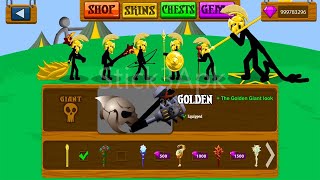 Build My Team Golden X9999 Army Unlock New Skin Stick War Legacy Mod - Stick3Apk