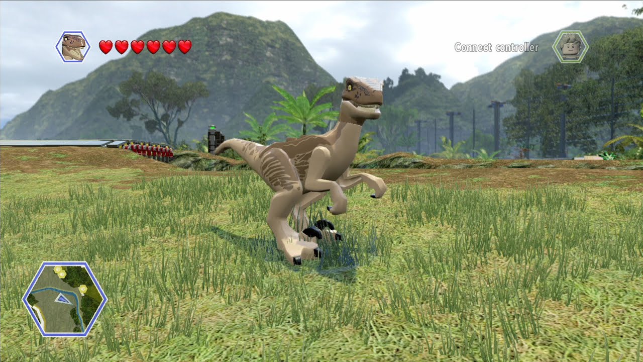 LEGO Jurassic World - Velociraptor Free Roam Gameplay [HD] 