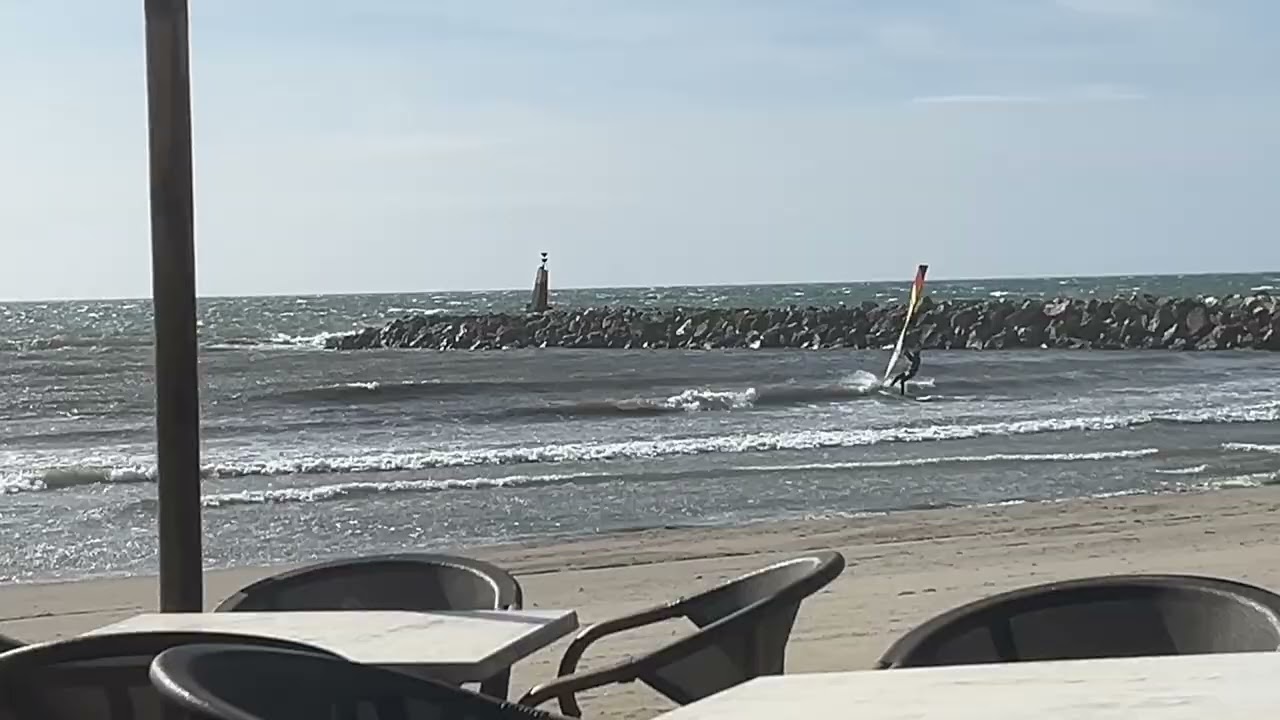 Brave Windsurfers at Andy's beach January 21' / Spain coast 