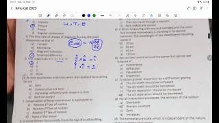 KMU CAT TEST 2023 PHYSICS PORTION EXPLAINED