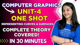 Computer Graphics Unit-4 One Shot 🔥| Curves &amp; Surfaces in 30 Minutes| In Hindi