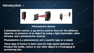 Photoelectric Sensor Part 1-Intro, Working principle,  Different Light source.