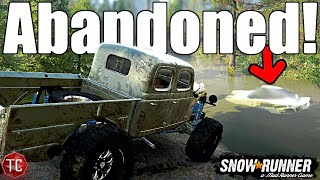 SnowRunner: HOW did you end up HERE!? Found an ABANDONED CAR in the HILLS! Small Town RP Part 14 screenshot 3