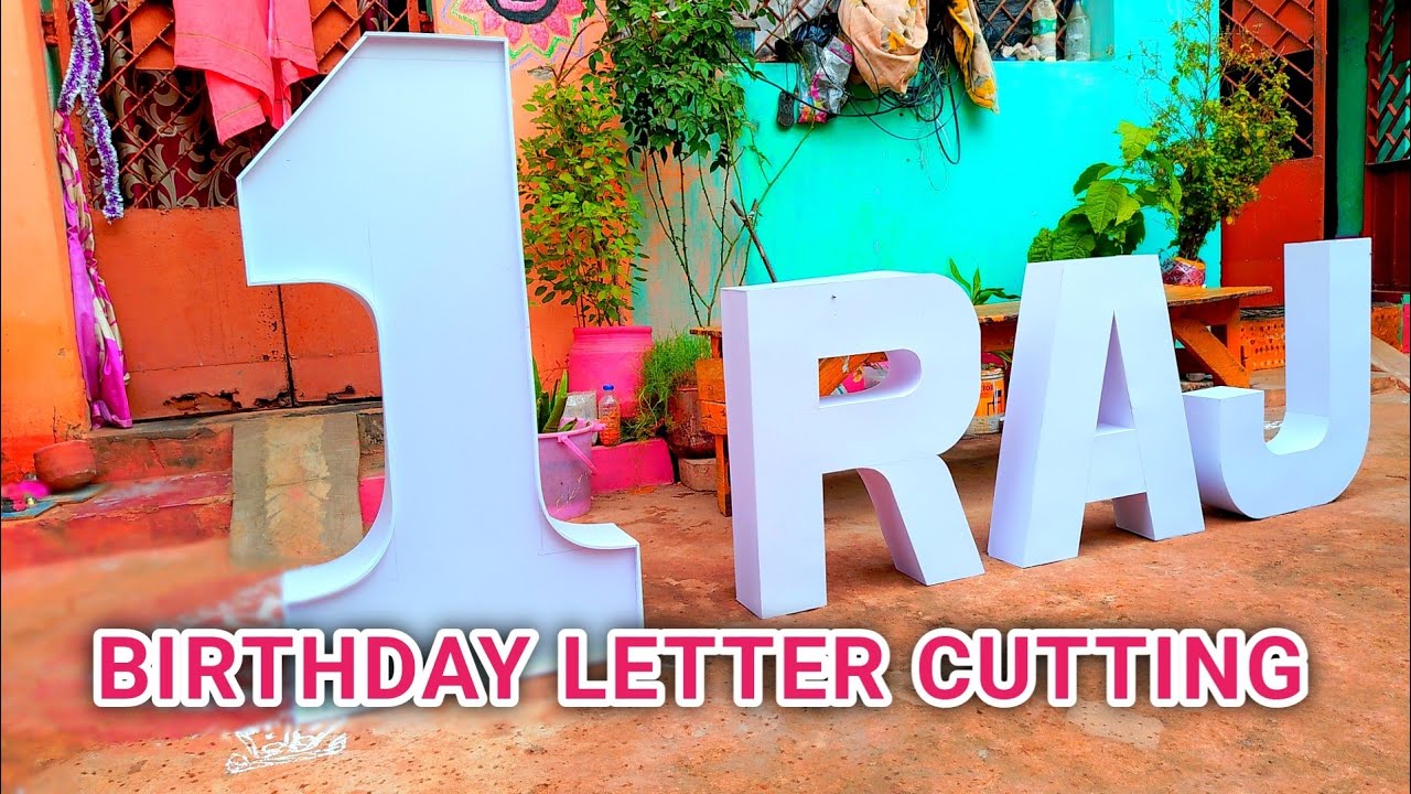 Letter Cutting Sun Board 😊 Birthday Decoration 🙂