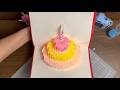 DIY 3D Pop-Up Birthday Cake Card with Light | Amazing Handmade Surprise 🎂✨