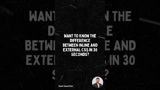 Details Inline vs External CSS Explained in 30 Seconds | CSS Basics #Shorts News