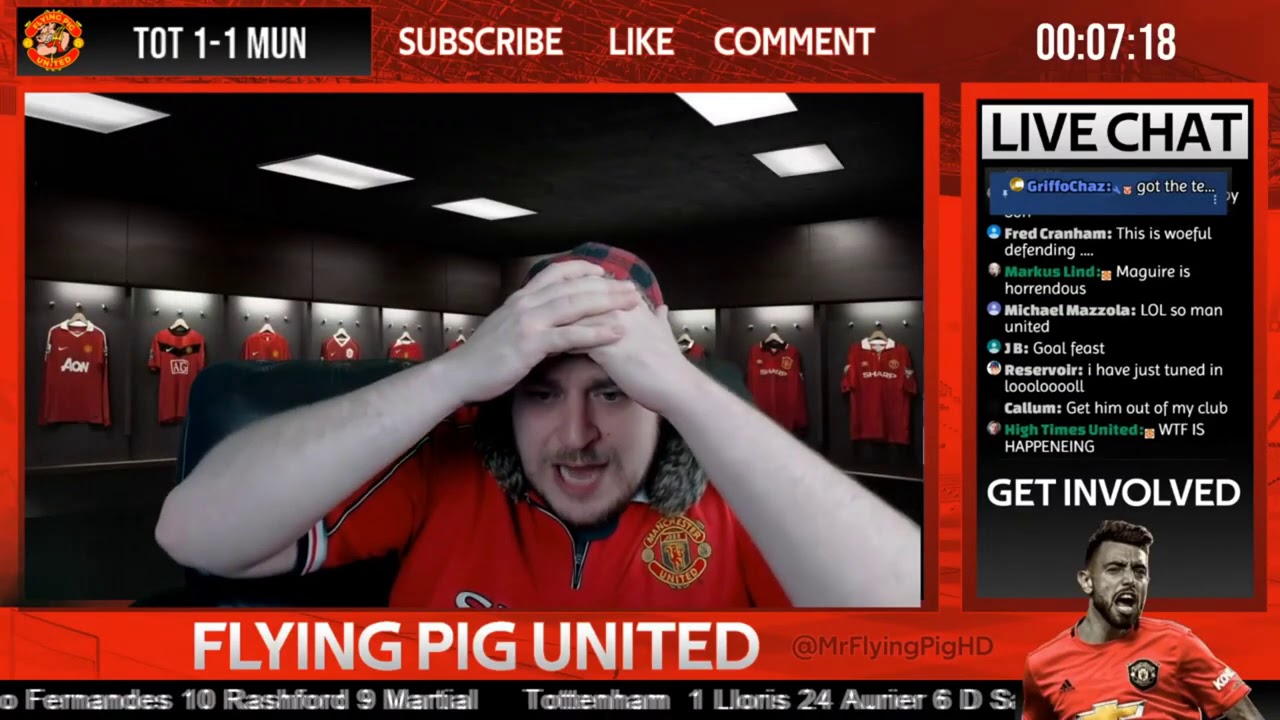HILARIOUS MAN UTD FAN REACTS TO MAN UTD VS SPURS! - YouTube