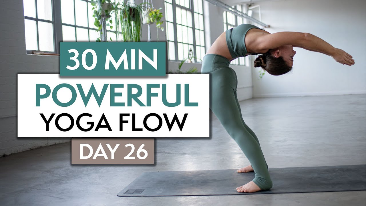 30 MIN POWERFUL YOGA FLOW | 30 Day Yoga Challenge | DAY 26 - YouTube