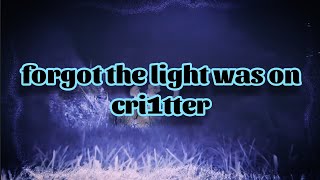 cr1tter - forgot the light was on (Lyrics)