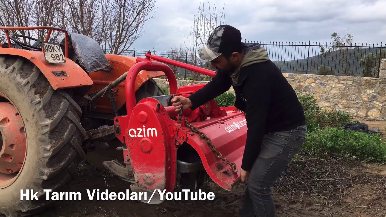 185 cm yatay Rotavatör ile 45 hp Traktörün canını çıkardık. TÜRK FİAT 450 Model:1969