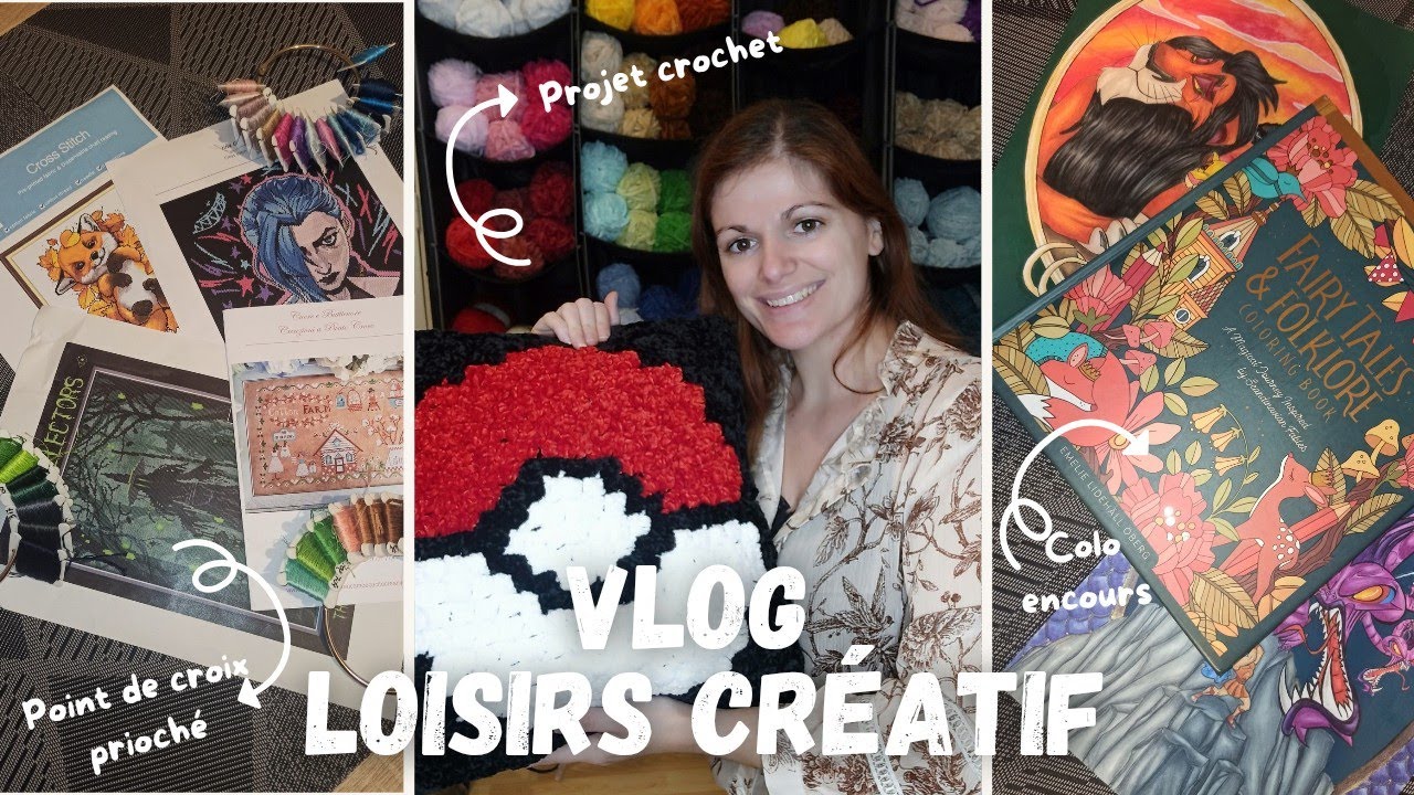 VlogLoisirsCréatif#13~Sauvetage de colo/nouveaux projets crochet/de la broderie en veux-tu en voilà🥰