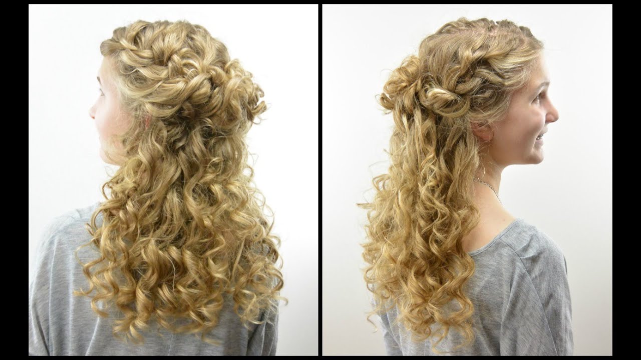 Half Up Style for Curly Hair  BabesInHairland.com - YouTube