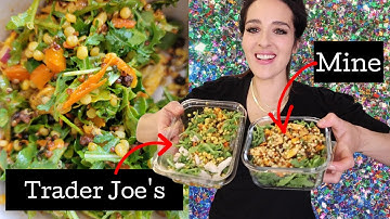 Lemon Chicken Arugula Salad Roasted Red pepper pimiento Dressing Best lunch Ever! Trader Joe