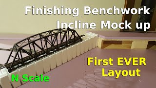 N Scale Layout Update 3 - Benchwork + Woodland Scenic Incline set.