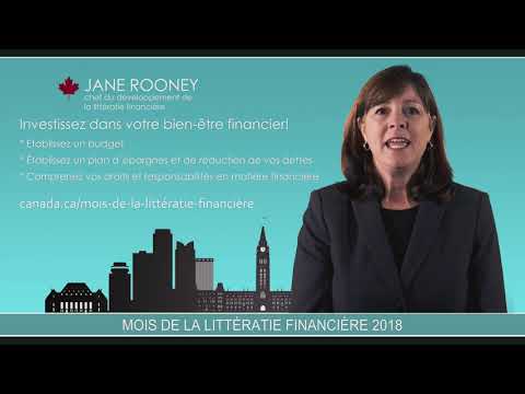 Bon Mois de la littératie financière 2018 de la chef du développement de la littératie financière