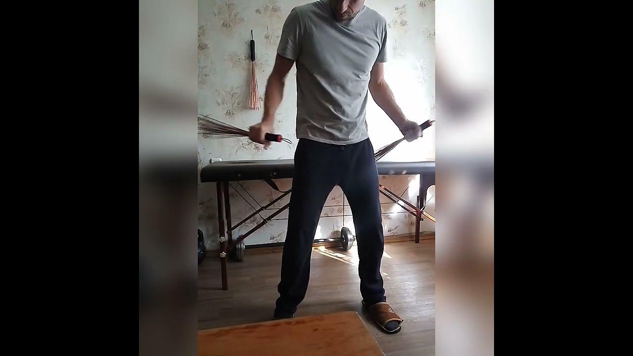 Веник Даосский, железный, массажный. (стальной, медный) - YouTube