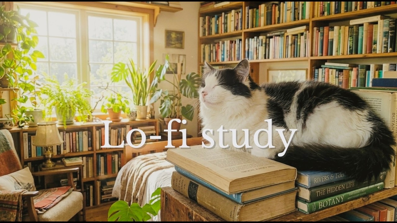 Lo-fi Cat Study session  📖 ☕️ relaxing beats to Study /Work/ Focus/ Relax