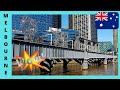 Crossing MELBROUNE&#39;S historic SANDRIDGE Bridge 🚶 over Yarra River (Australia)