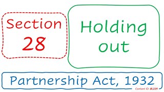 Section 28 Holding out | Partnership Act, 1932 (BL229)