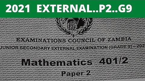 2021 EXTERNAL G9 PAPER 2