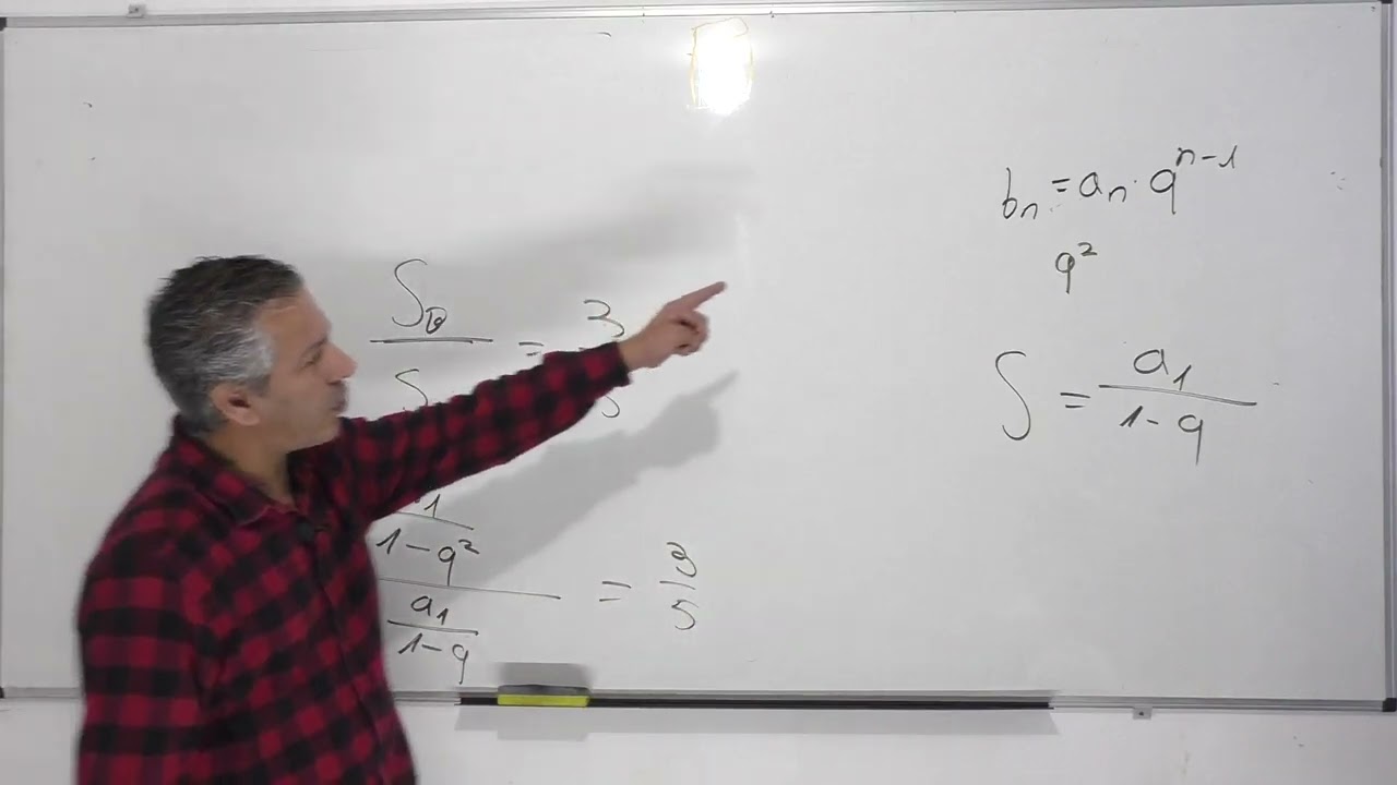 פתרון בגרות 581 חורף 2023 שאלה 2-סדרה הנדסית אינסופית.