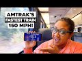 Amtrak Acela First Class From New York City To Boston at 150 MPH! America's Fastest Train!