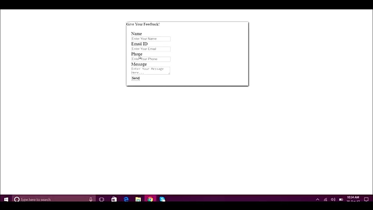 html form with php validation and uploding code to github - YouTube
