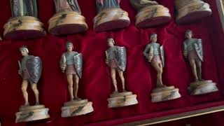 ANRI Montsalval "Knights of the Round Table" Chess Set in Original Storage Chest, 5 1/2" King