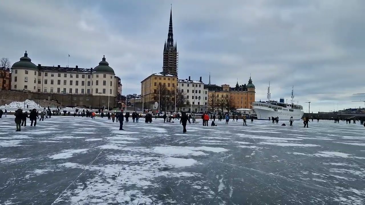 Lake Mälaren is frozen - Stockholm