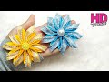 DIY - How to make satin ribbon flower || kanzashi flower || silk ribbon Embroidery patterns free