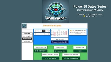 Day 28 Video 4 | Power BI M Query — Converting Dates, Time & DateTime | DivKlearner