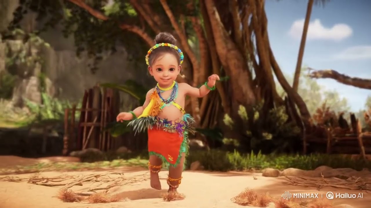 Little African baby girl dancing 
