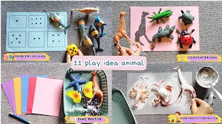 TODDLER PLAY IDEAS AT HOME| 11 IDEA ANIMAL FIGURES ACTIVITY #montessori #toddleractivities screenshot 4