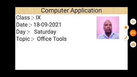Class IX Computer Application 18 09 2021 By Mr  Praveen Singh