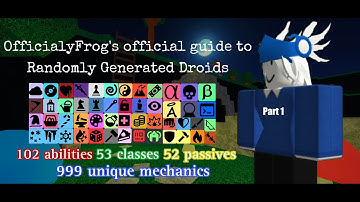 Randomly Generated Droids - A Class on Classes