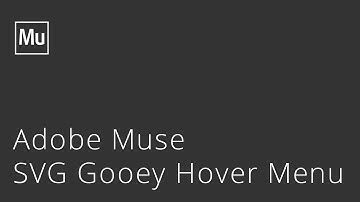 Adobe Muse SVG Gooey Hover Menu Widget