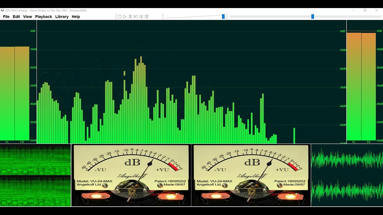 Foobar2000 / Ghost Riders In The Sky / Music visuals and VU Meter