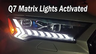 Matrix Lights Activated on a 2023 Audi Q7