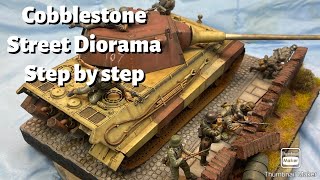 Make WW2 diorama Berlin Cobblestone Street 1:35 #diorama #scalemodel #tankmodel #ww2diorama