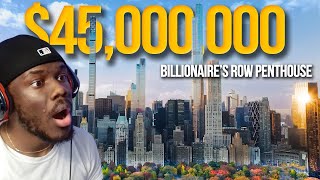 Living In A 45,000,000 NYC Penthouse Apt On Billionaires Row!