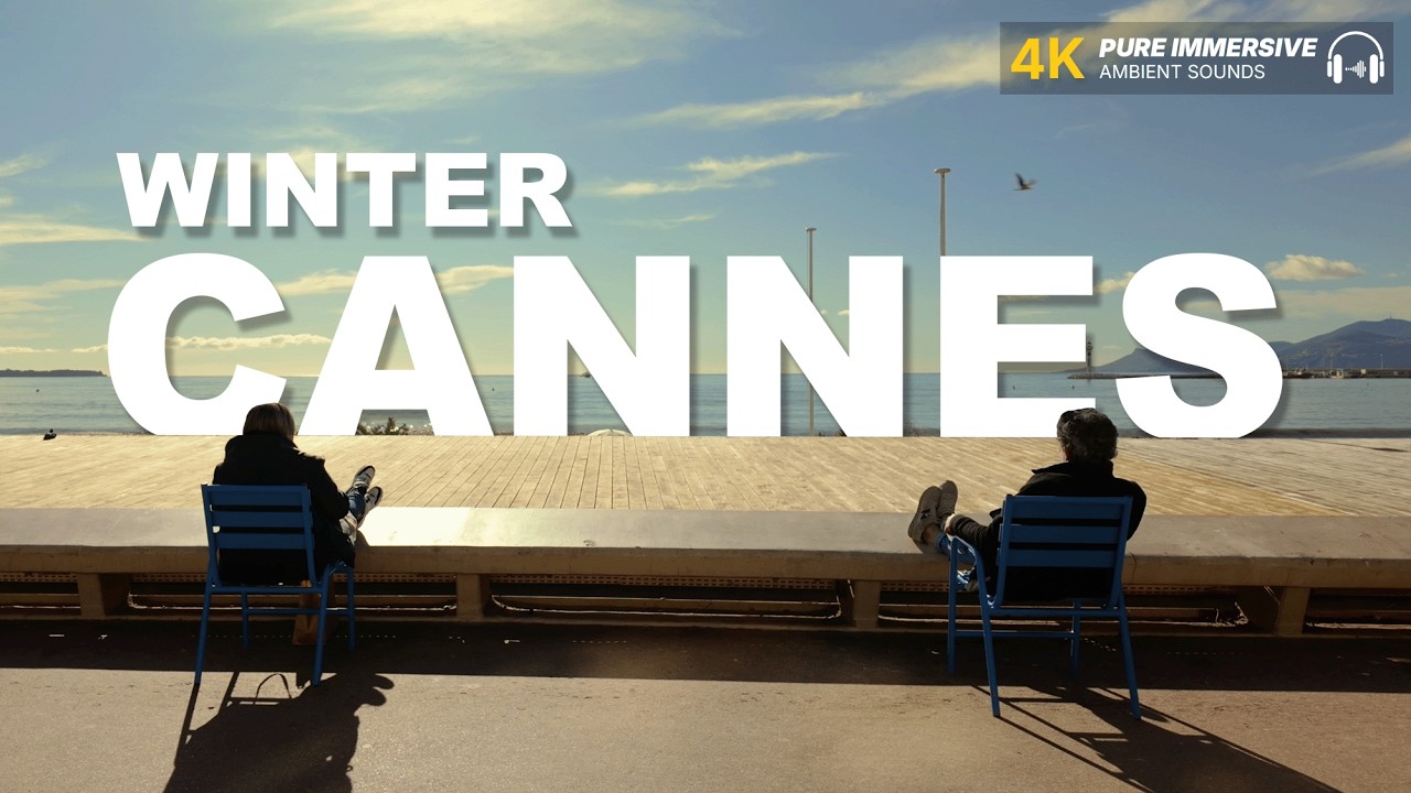Cannes in Winter | La Croisette Seaside Walk to Port Pierre Canto • POV 4K