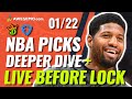 NBA DFS PICKS: DRAFTKINGS & FANDUEL LINEUPS & LATE NEWS | FRIDAY 1/22/21