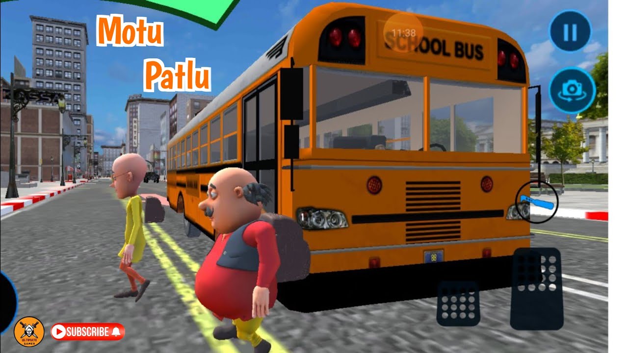 Motu Move Bus Motu patlu school ki school bus #cartoon #games #motupatlu #kidstv # ...
