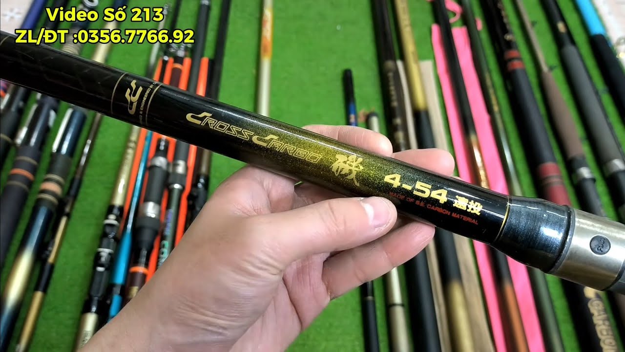 Video Số 213 : Cần Tay Nhật Bãi Từ 2m7 Đến 9m - Cần Câu Máy Iso & Lục Phíp Nhật Shimano 