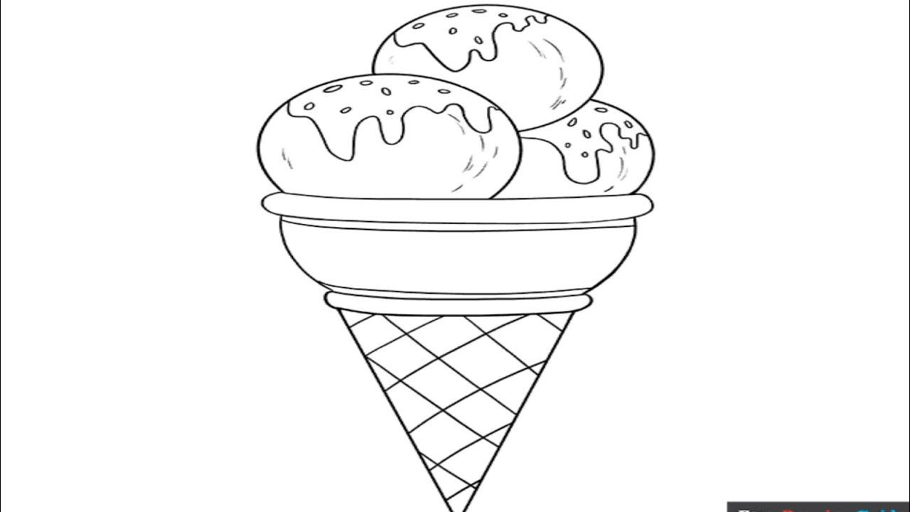 make ice cream drawing । ice cream ki drawing kese banaye YouTube