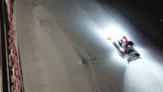 Footage of the snowmobile ski trail | ратрак горнолыжной трассы ФУТАЖ