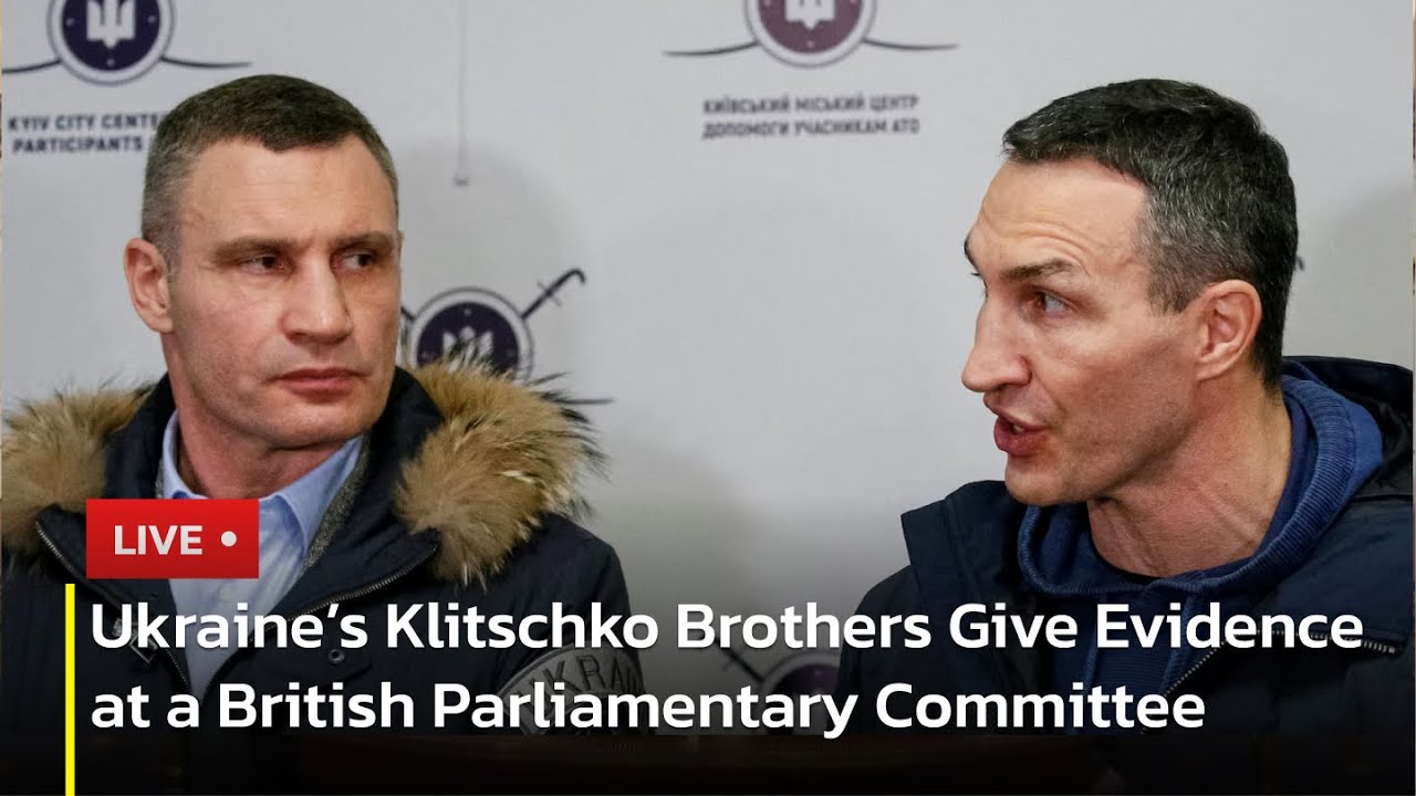 🔴 LIVE: Ukraine’s Klitschko Brothers Give Evidence at British Parliamentary Committee | AC13